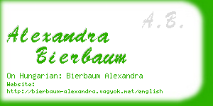 alexandra bierbaum business card